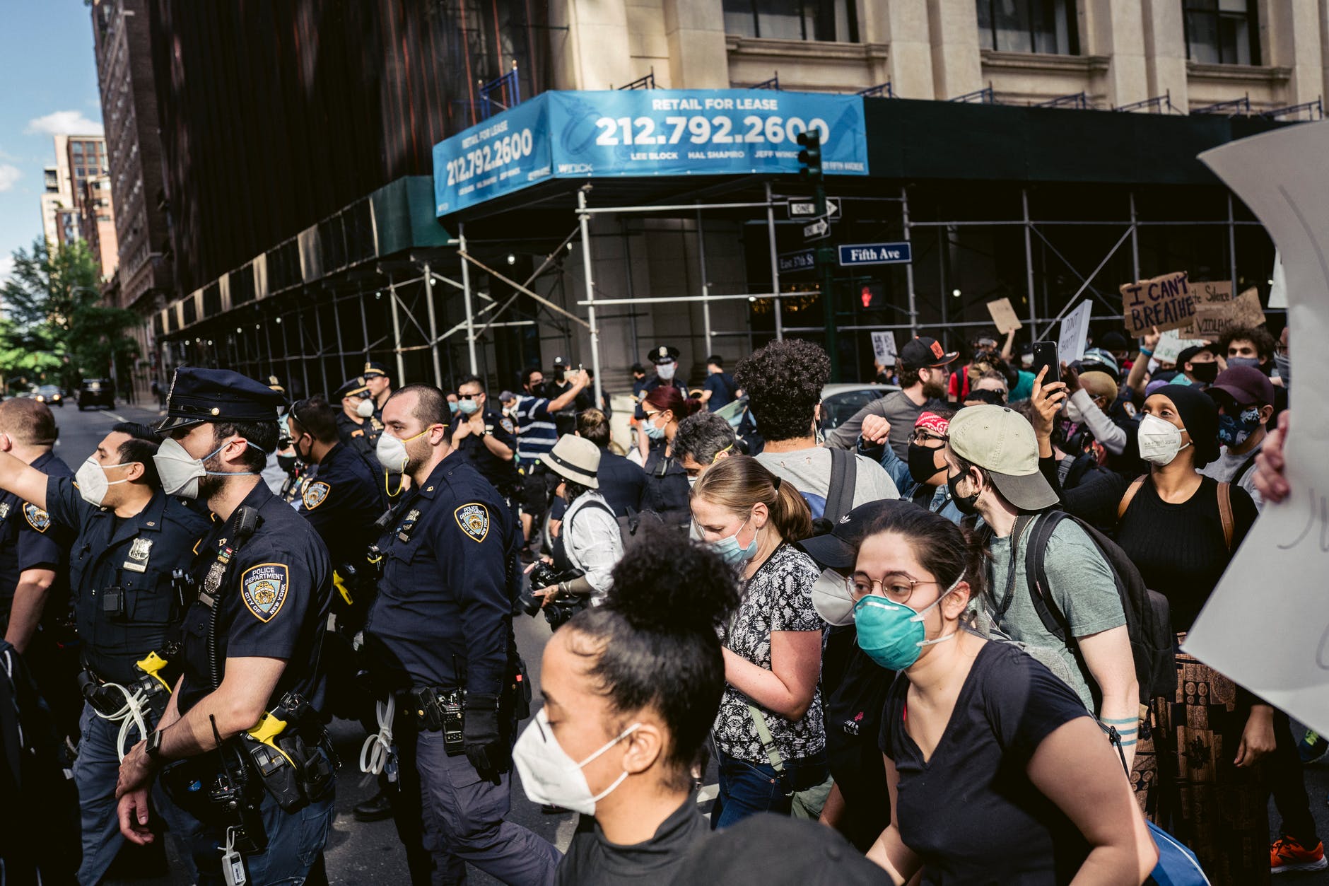 crowd of protesters